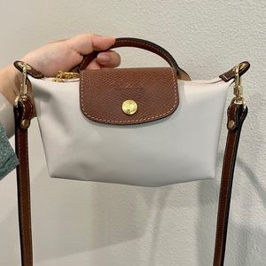 Longchamp Le Pliage pouch crossbody in Paper (beige)